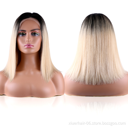 Soft Beauty Cuticle Aligned Color Full Highlighted Frontal Blonde Wholesale Human Hair Lace Wig Vendors
